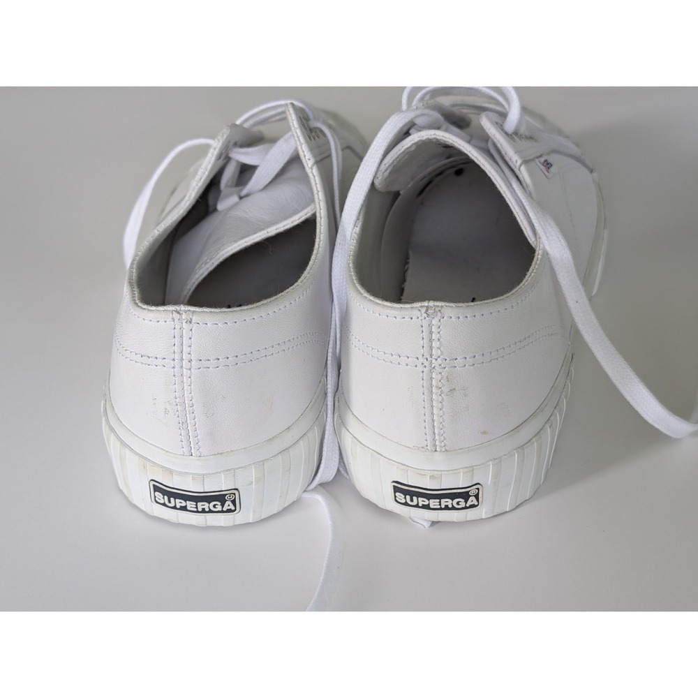 Superga‎ S111HLW-900 White Leather Sneakers Men's 8 / Women's 9.5 EU 41 Low... - Picture 9 of 11